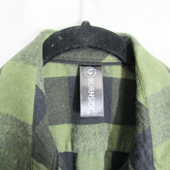 Burnside Flannel Shirt Mens Large Plaid Button Up Worthy Brewing Brewing Company - Picture 4 of 10